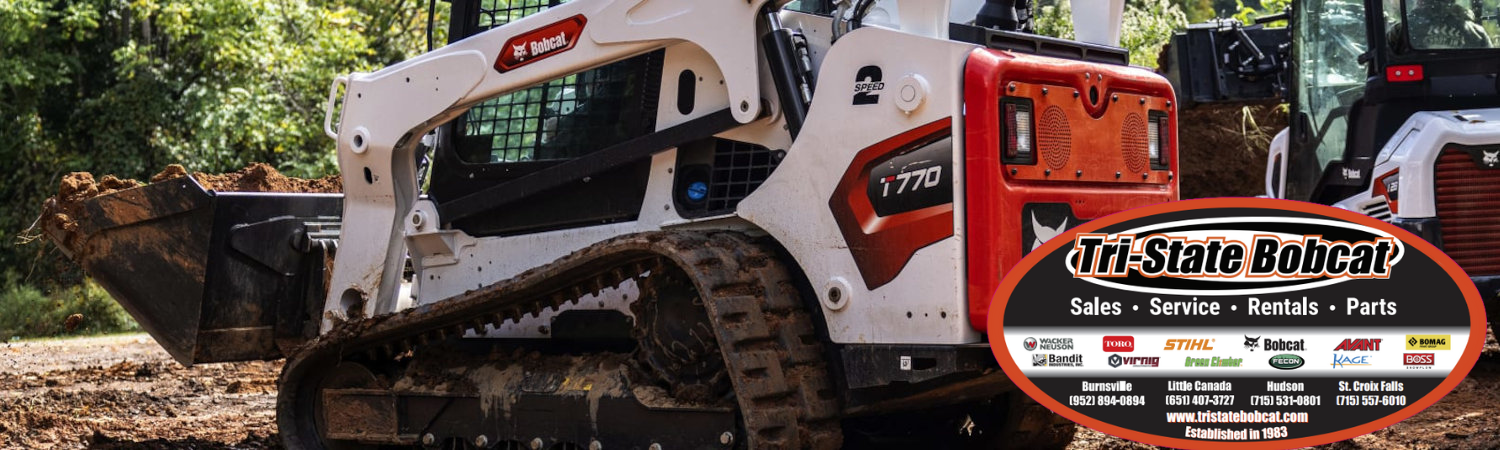 Bobcat skid steer rentals in Burnsville, Little Canada, Hudson, and St. Croix Falls